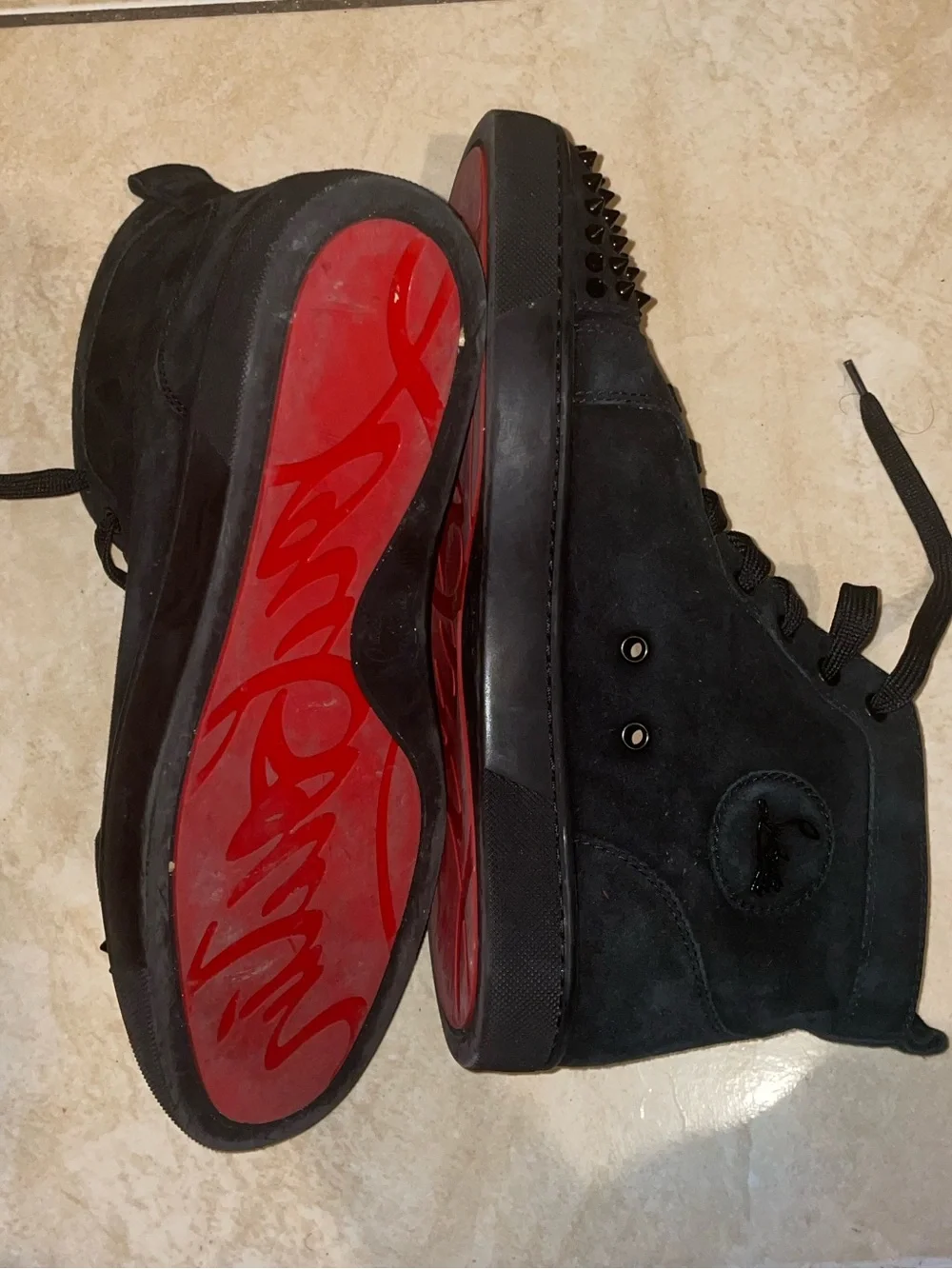 Christian Louboutin black suede